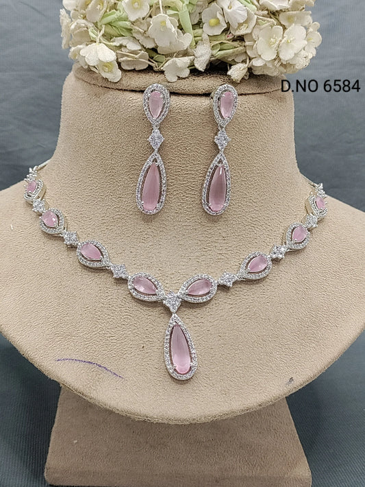 Elegant Pink Necklace Set Available Now